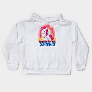 Queen Of The Rainbow Cute Look Kids Hoodie